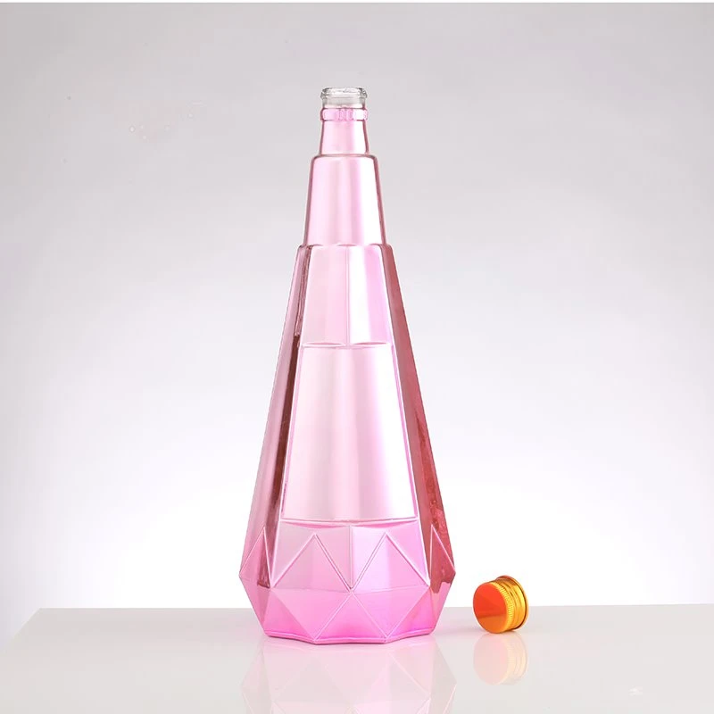 Roasted Flower Glass Wine Bottles