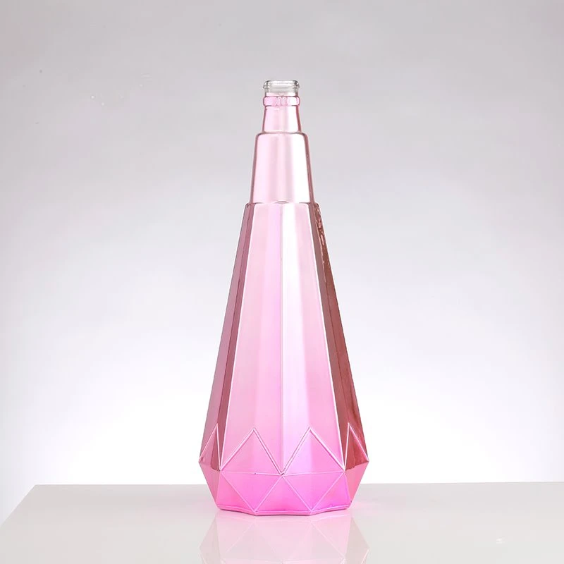 Roasted Flower Glass Wine Bottles