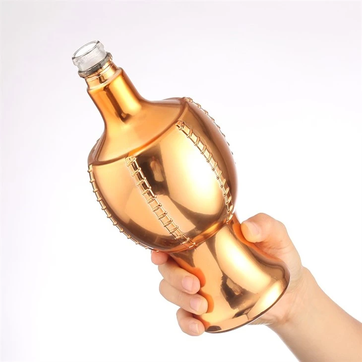 Gold Electroplating 700ml Custom Wine Bottles